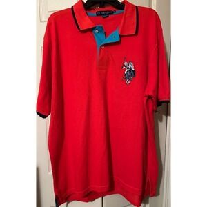 U.S. Polo Assn. Men's size XXL red polo shirt size‎ XXL.  Large pony logo